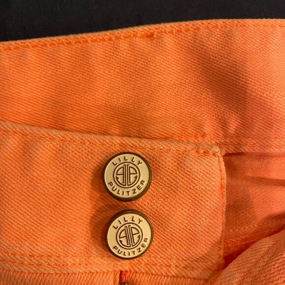 Lilly Pulitzer Clifton Jean Shorts Size 2 Orange 2" Stretch EUC Clifton Short - Picture 10 of 10